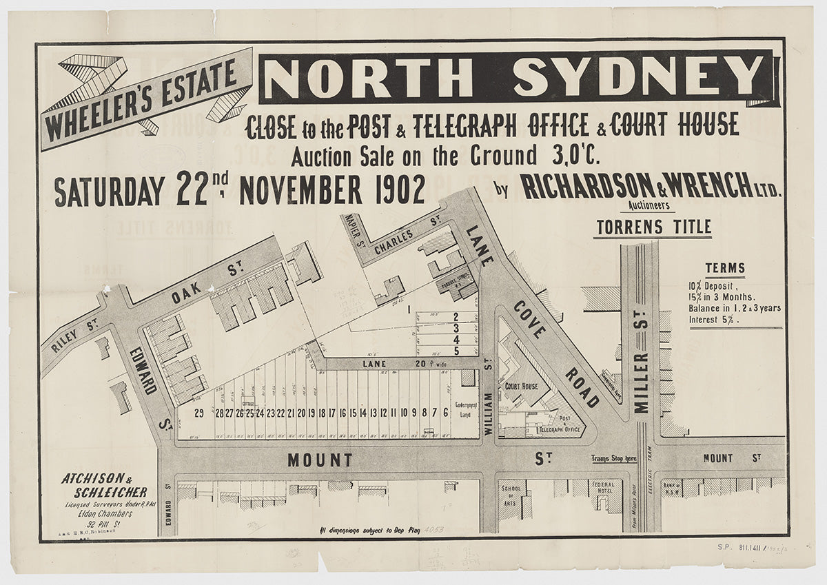 Mount St, Pacific Hwy, Lane Cove Rd, Edward St, Oak St, Napier St, Charles St, Miller St, William St, Riley St, North Sydney NSW 1902