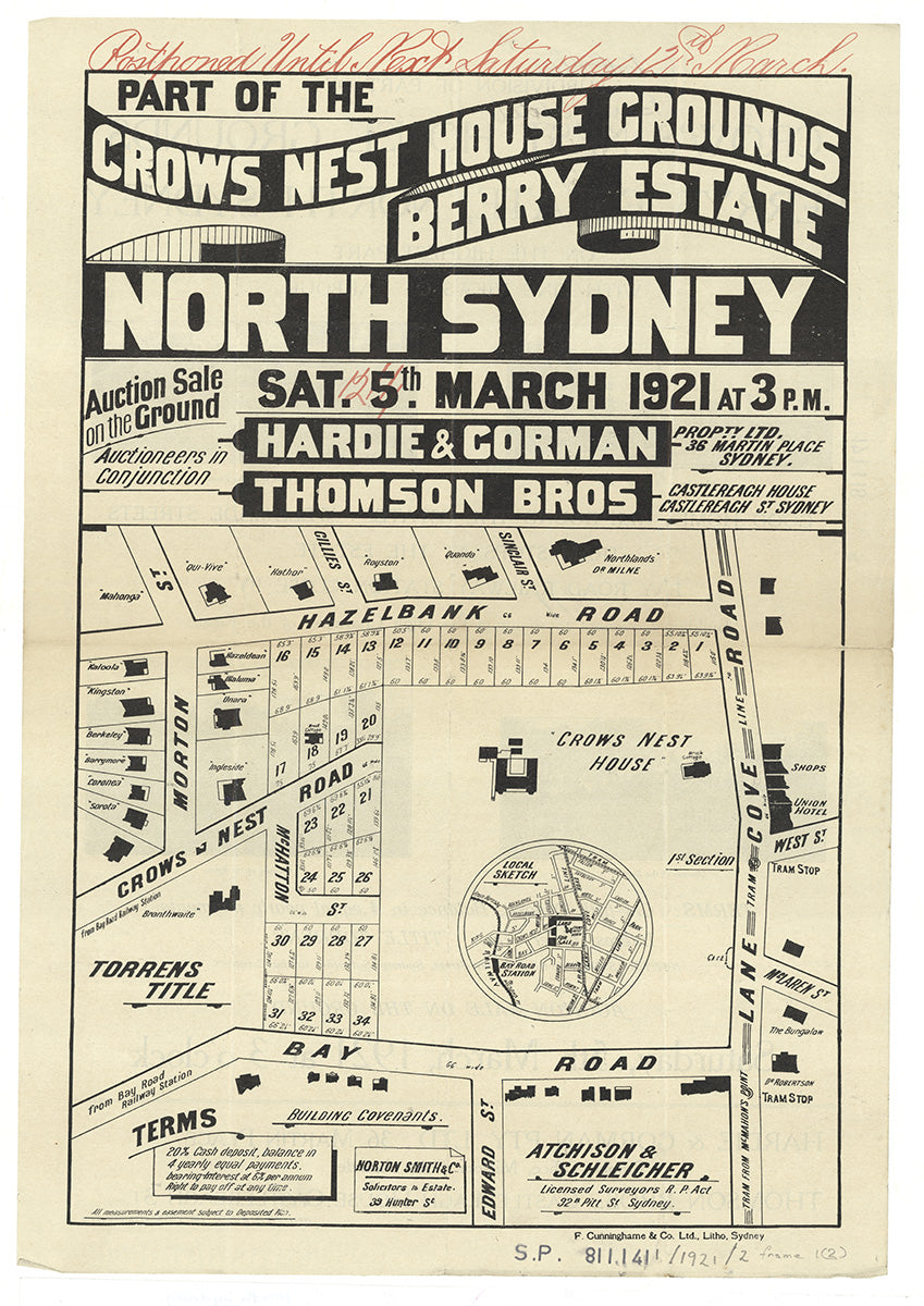 Mount St, Pacific Hwy, Lane Cove Rd, Edward St, Oak St, Napier St, Charles St, Miller St, William St, Riley St, North Sydney, Wollstonecraft, Waverton, Crows Nest NSW 1921