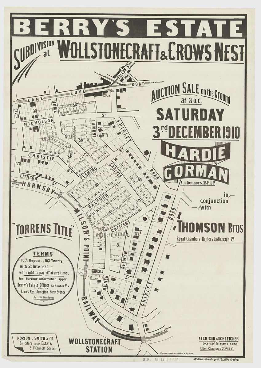 Lane Cove Rd, Pacific Hwy, Nicholson St, Christie St, Lithgow St, Fleming St, Balfour St, Shirley Rd, Lamont St, Hume St, Oxley St, Milner Cres, Selwyn St, Russell St, River Rd, Wollstonecraft, Crows Nest NSW 1910