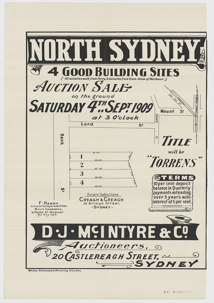 Bank St, Lord St, Mount St, Edward St, Lane Cove Rd, Miller St, Waverton, North Sydney NSW 1909