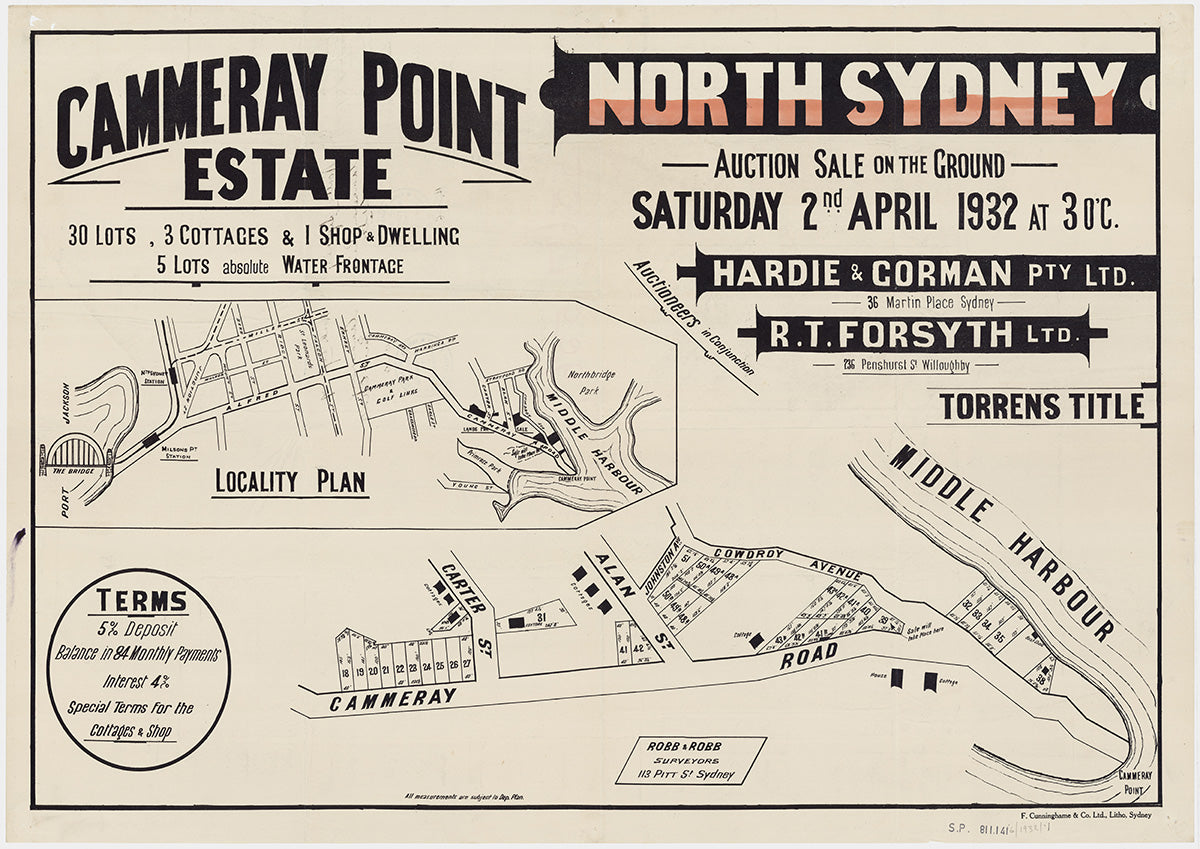 Cammeray Rd, Alan St, Cowdroy Ave, Carter St, Alfred St, Cammeray NSW 1932