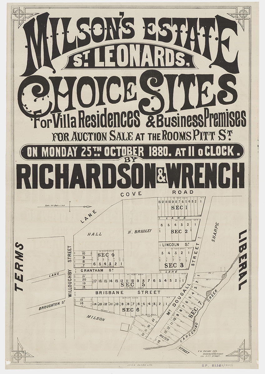 McDougall St, Brisbane St, Willoughby St, Lane Cove Rd, Northam St, Lincoln St, Water St, Broughton St, North Sydney NSW 1880