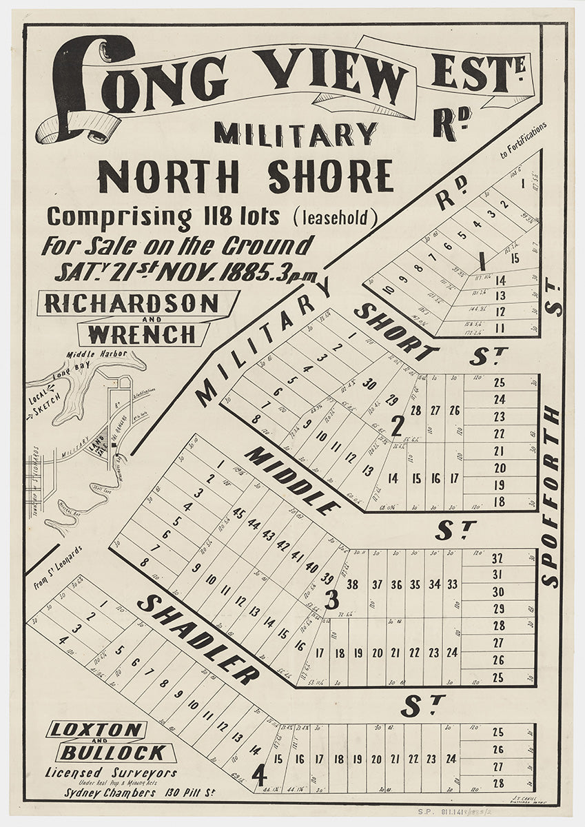 Military Rd, Spofforth St, Middle St, Shadler St, Short St, Cabramatta Rd, Spencer St, Holt Ave, Cremorne, North Sydney NSW 1885