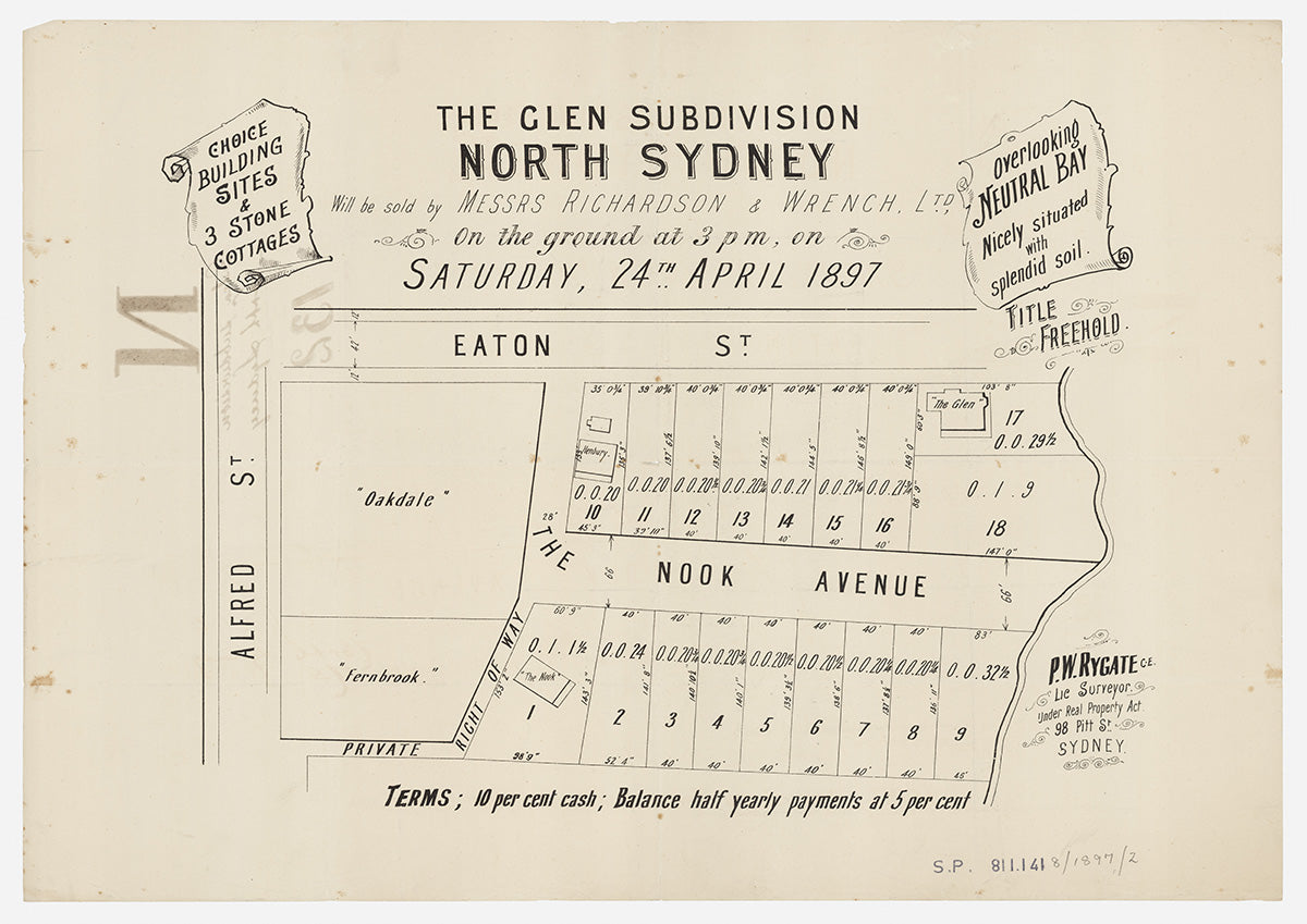 Eaton St, The Nook Ave, Alfred St, Neutral Bay, North Sydney NSW 1897