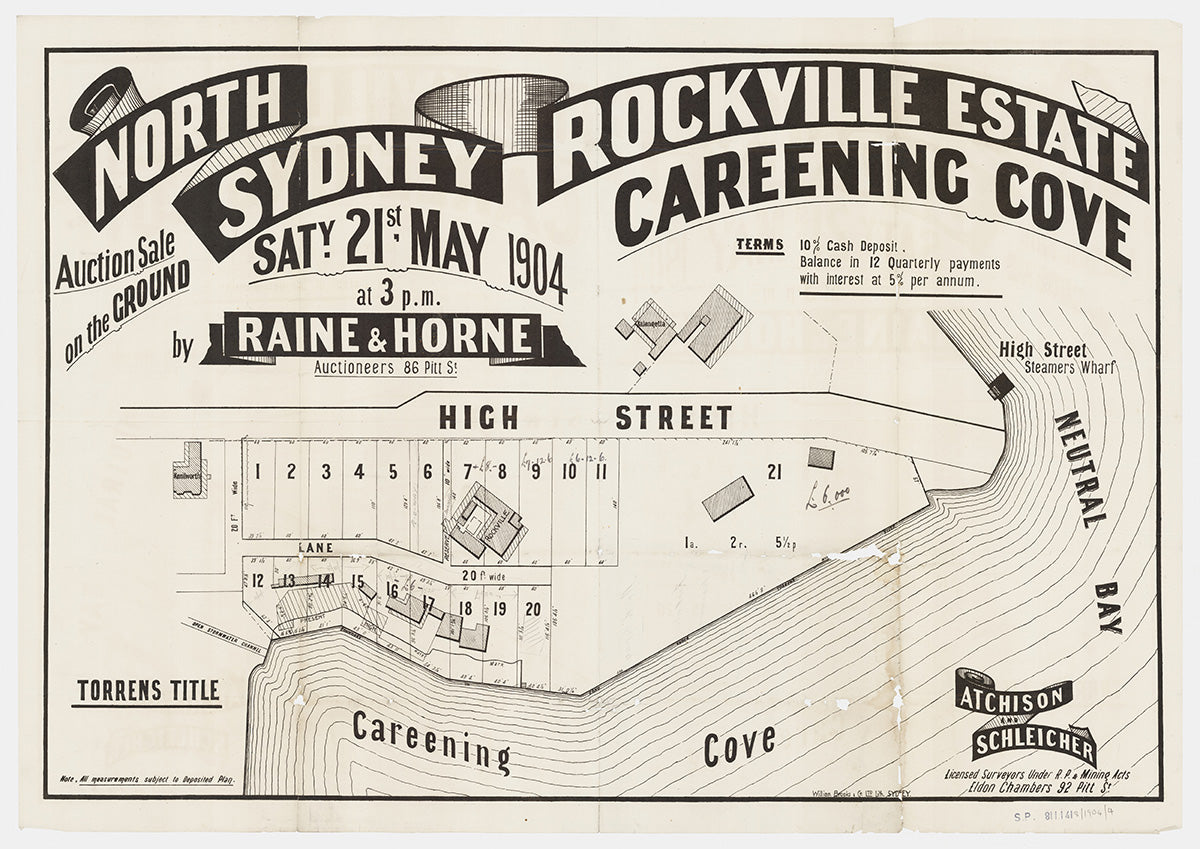 High St, Hipwood St, Bradly Ave, Stannards Place, North Sydney NSW 1904