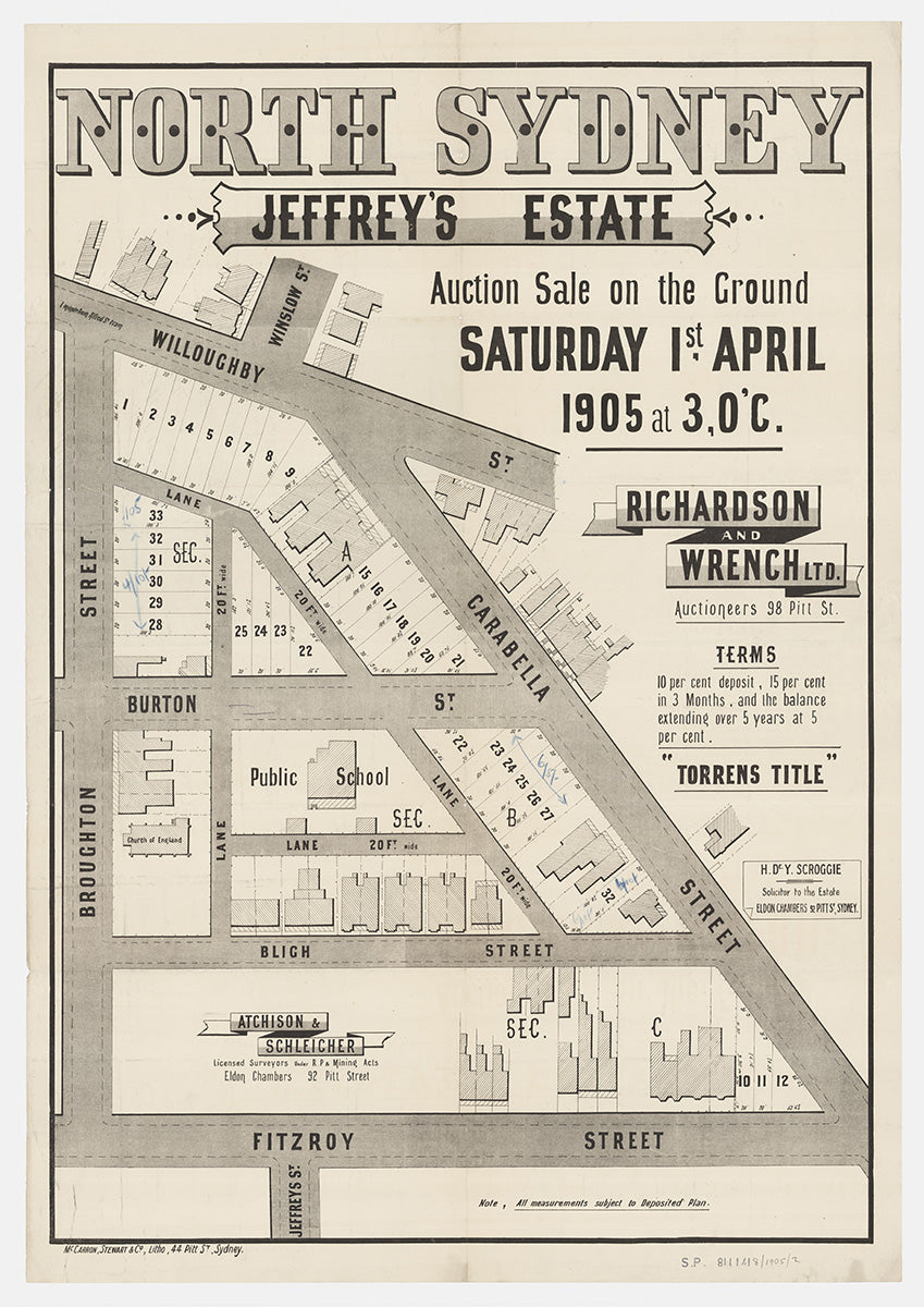 Willoughby St, Carabella St, Fitzroy St, Broughton St, Bligh St, Burton St, Kirribilli, North Sydney NSW 1905