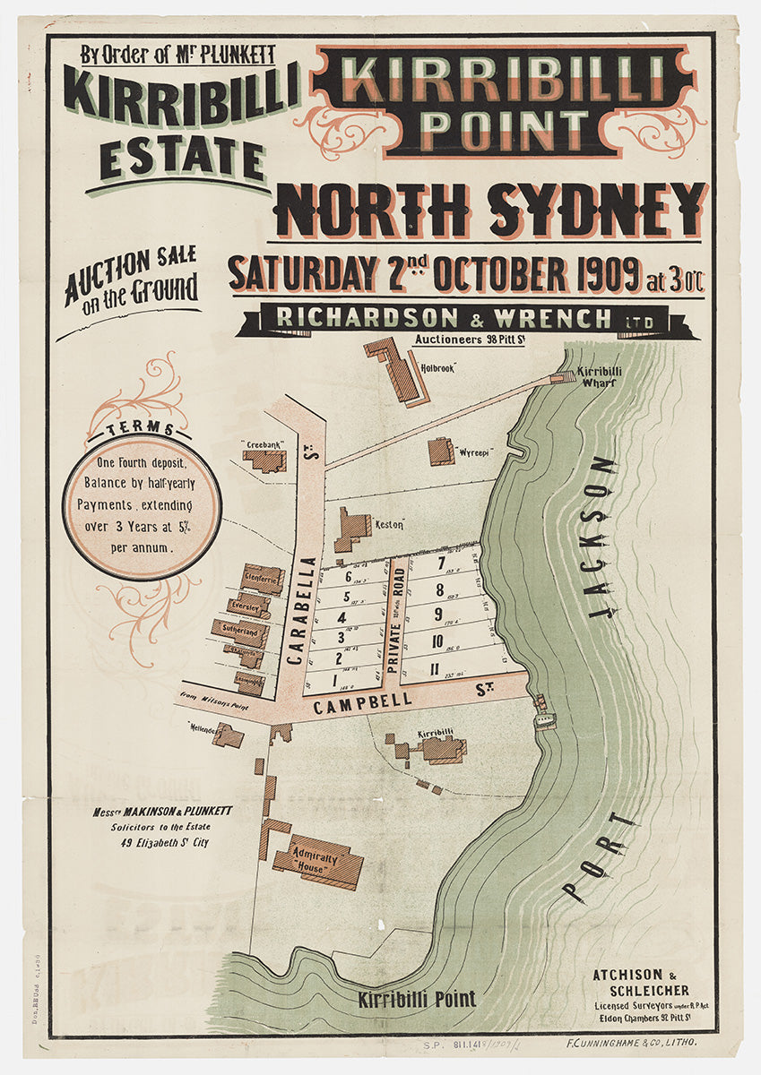 Carabella St, Campbell St, Kirribilli Ave, Plunkett St, Kirribilli, North Sydney NSW 1909