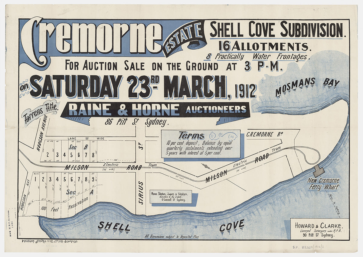 Milson Rd, Sirius St, Hodgson Ave, Cremorne Rd, Cremorne Point, North Sydney NSW 1912