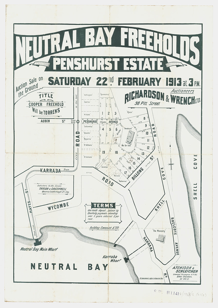 Karraba Rd, Billong St, Penshurst Ave, Wycombe Rd, Shell Cove Rd, Shelcote Ave, Aubin St, Penshurst Ave, Kurraba Rd, Shellcove Rd, Hollowforth Ave, Kurraba Point, Neutral Bay, North Sydney NSW 1913