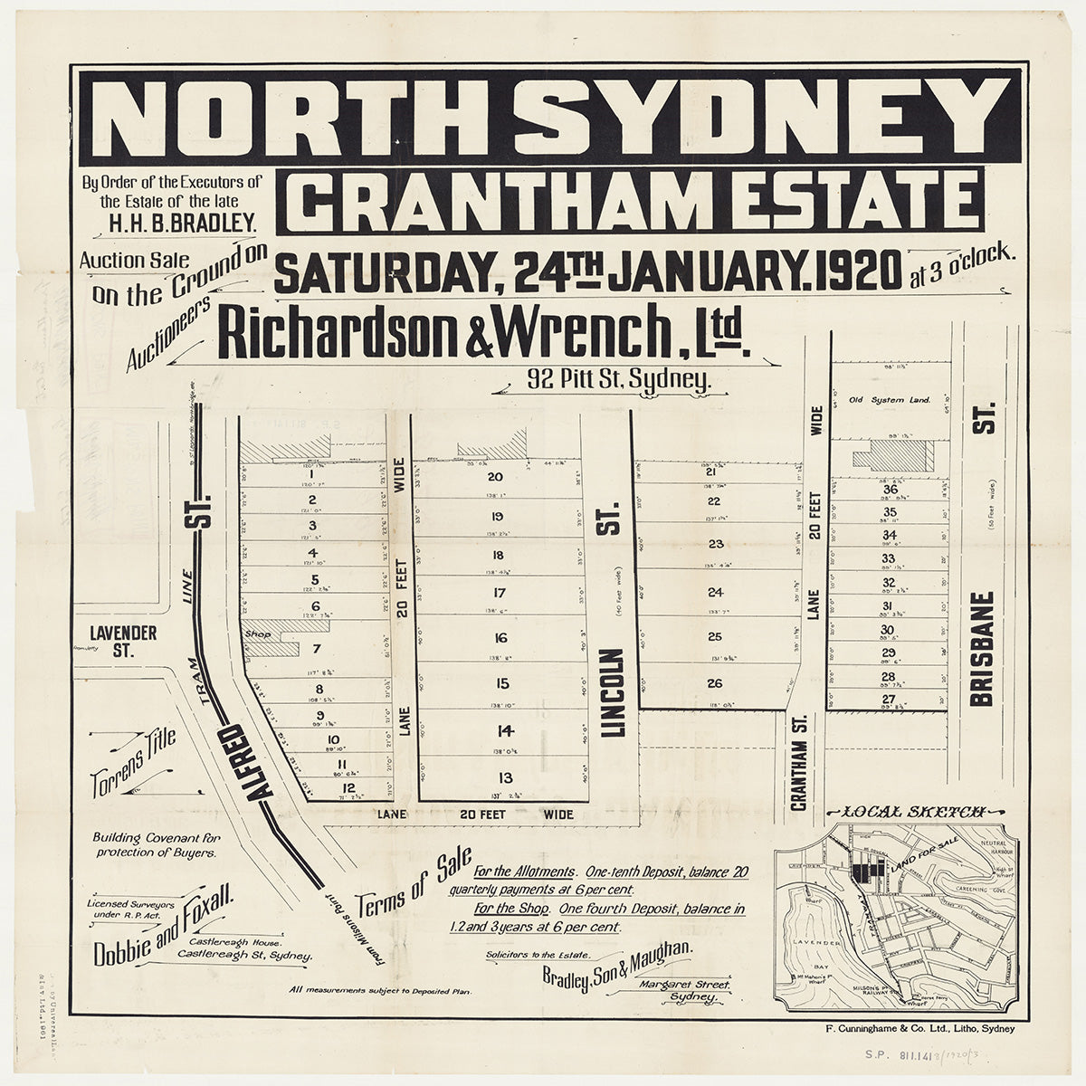 Brisbane St, Alfred St, Lincoln St, Lavender St, Grantham St, Kirribilli, North Sydney NSW 1920