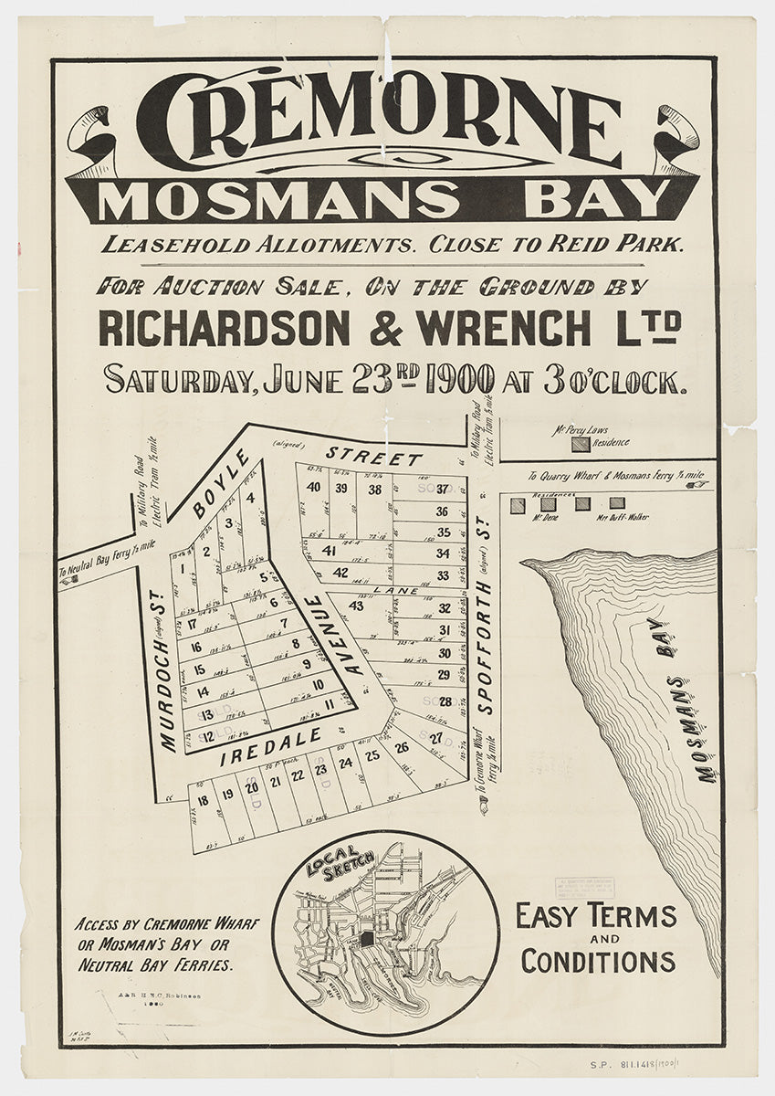 Boyle St, Iredale Ave, Murdoch St, Spofforth St, Cremorne, North Sydney NSW 1900