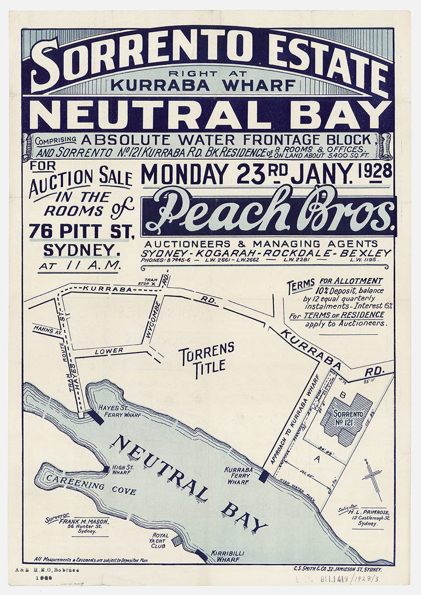 Kurraba Rd, Hayes St, Lower Wycombe Rd, Manns Ave, Neutral Bay, Kurraba Point, North Sydney NSW 1928