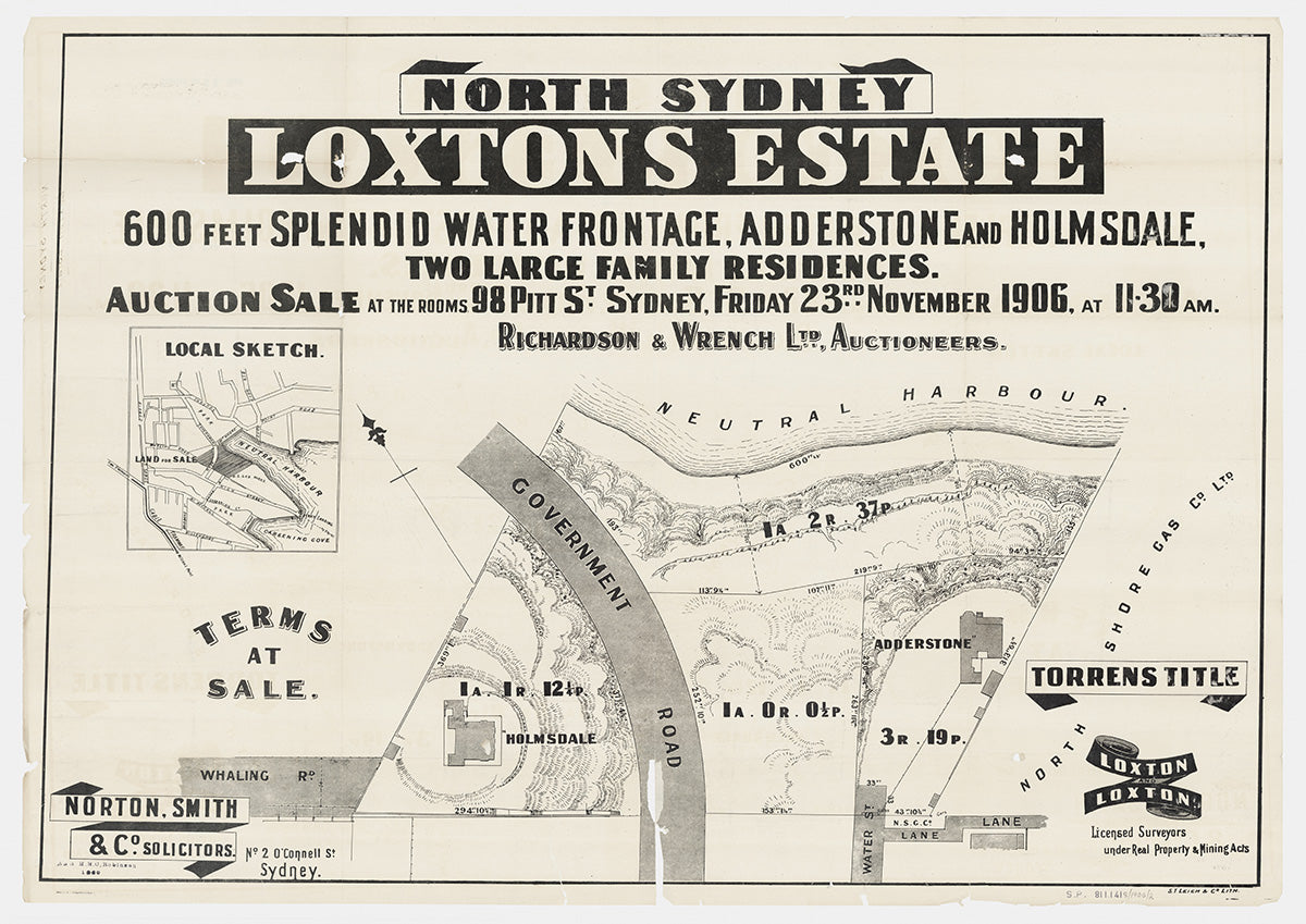 Government Rd, Whaling Rd, Water St, North Sydney NSW 1906