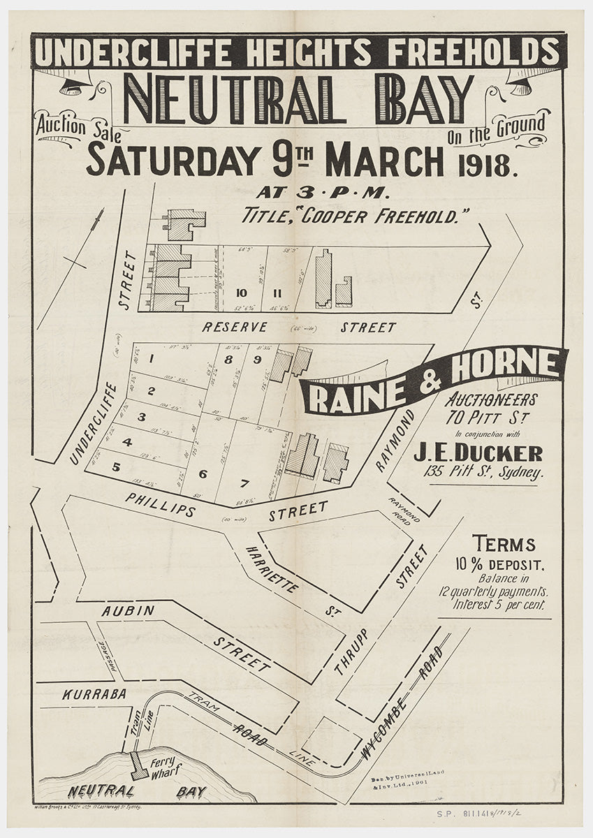 Undercliff St, Raymond St, Phillips St, Harriette St, Aubin St, Kurraba St, Thrupp St, Wycombe Rd, Neutral Bay, North Sydney NSW 1918