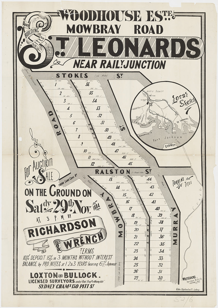 Stokes St, Murray St, Mowbray Rd, Ralston St, Murray Ln, Lane Cove NSW 1884