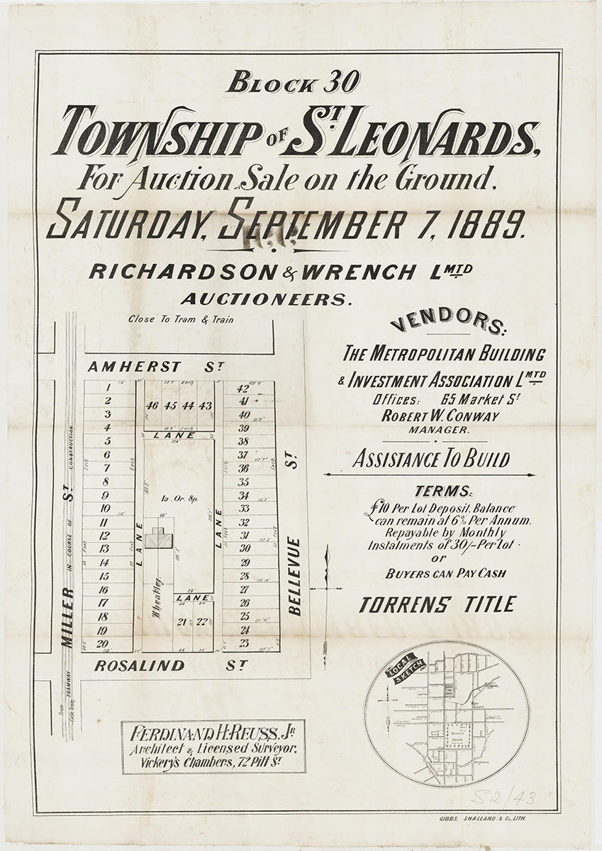 Miller St, Amherst St, Bellevue St, Rosalind St, Lxion Ln, Cammeray, North Sydney NSW 1889