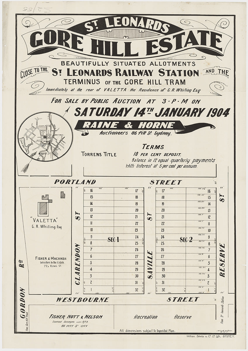 Portland St, Reserve St, Westbourne St, Gordon Rd, Clarendon St, Saville St, Artarmon, Willoughby NSW 1904