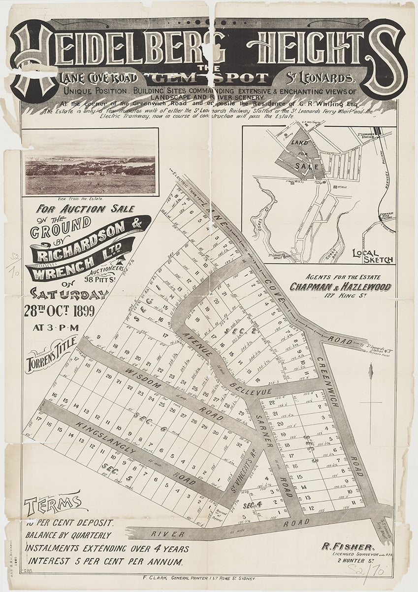 Lane Cove Rd, Greenwich Rd, Bellevue Ave, Sarner Rd, Wisdom Rd, St Vincent's Rd, Kingslangly Rd, River Rd, Pacific Hwy, Greenwich, Lane Cove NSW 1899