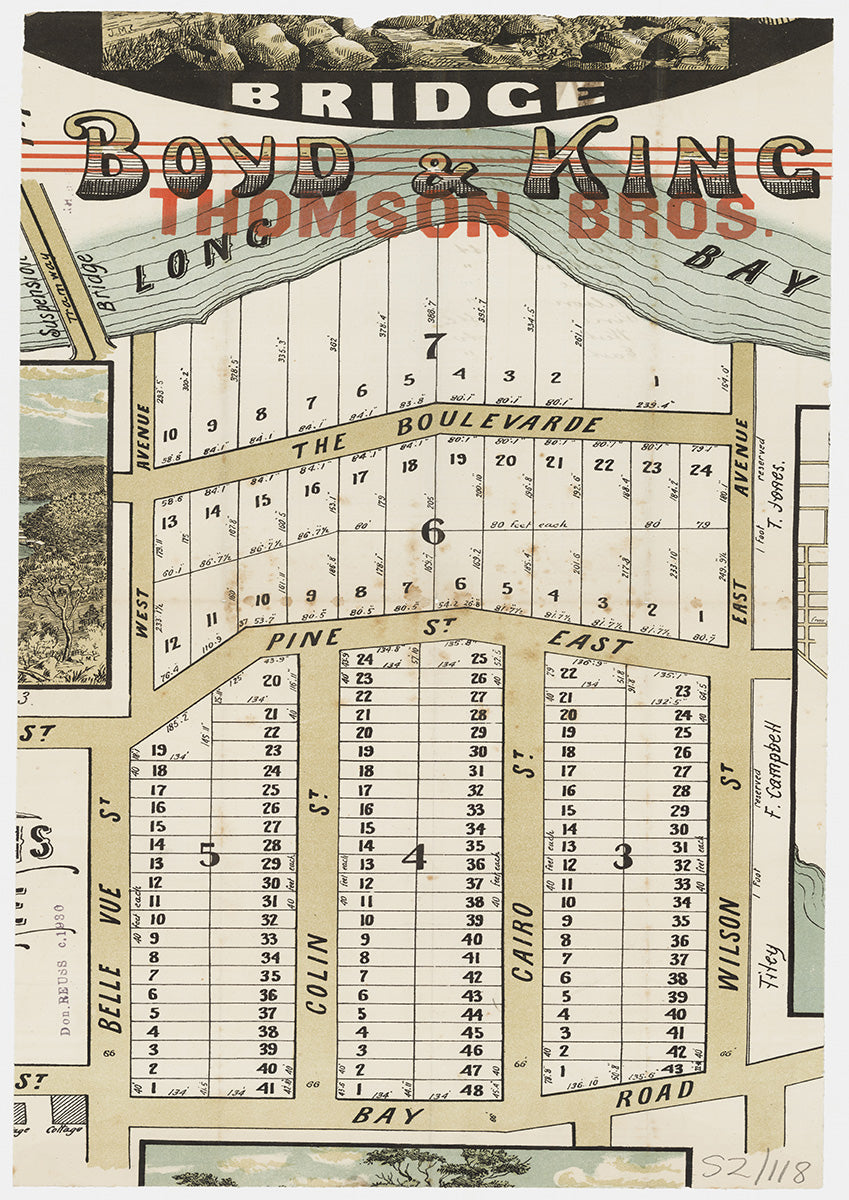 West Ave, The Boulevarde, East Ave, Wilson St, Bay Rd, Cairo St, Colin St, Pine St East, Belle Vue St, Bay Rd, Strathallen Ave, North Ave, Orissa Ln, Bellevue St, Carter St, Cammeray, North Sydney NSW