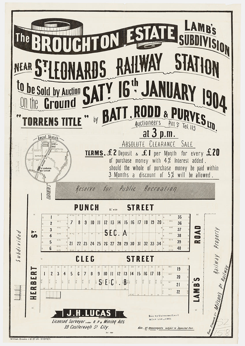 Herbert St, Punch St, Lambs Rd, Cleg St, Artarmon, Willoughby, Naremburn NSW 1904