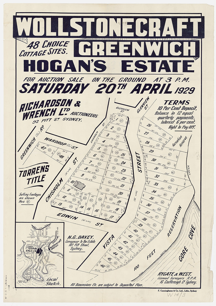 Greenwich Rd, Vista St, Edwin St, Chisholm St, Wardrop St, Glenview St, Greenwich, Wollstonecraft, NSW 1929