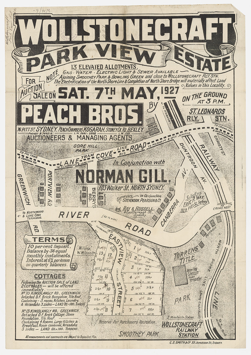 Lane Cove Rd, Duntroon Ave, River Rd, Eastview St, Greenwich Rd, Portview Rd, Berry's Rd, Canberra Ave, Pacific Hwy, Christy St, Wollstonecraft, St Leonards NSW 1927