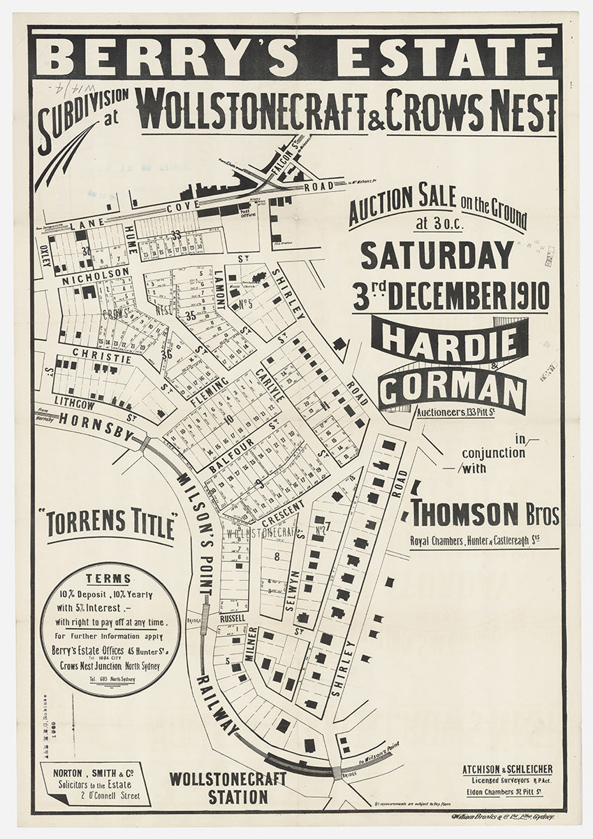 Lane Cove Rd, Shirley Rd, Lithgow St, Wardrop St, Greenwich Rd, Nicholson St, Christie St, Lamont St, Fleming St, Carlyle St, Balfour St, Milner Crescent, Russel St, Selwyn St, Pacific Hwy, Oxley St, Wollstonecraft, Crows Nest NSW 1910