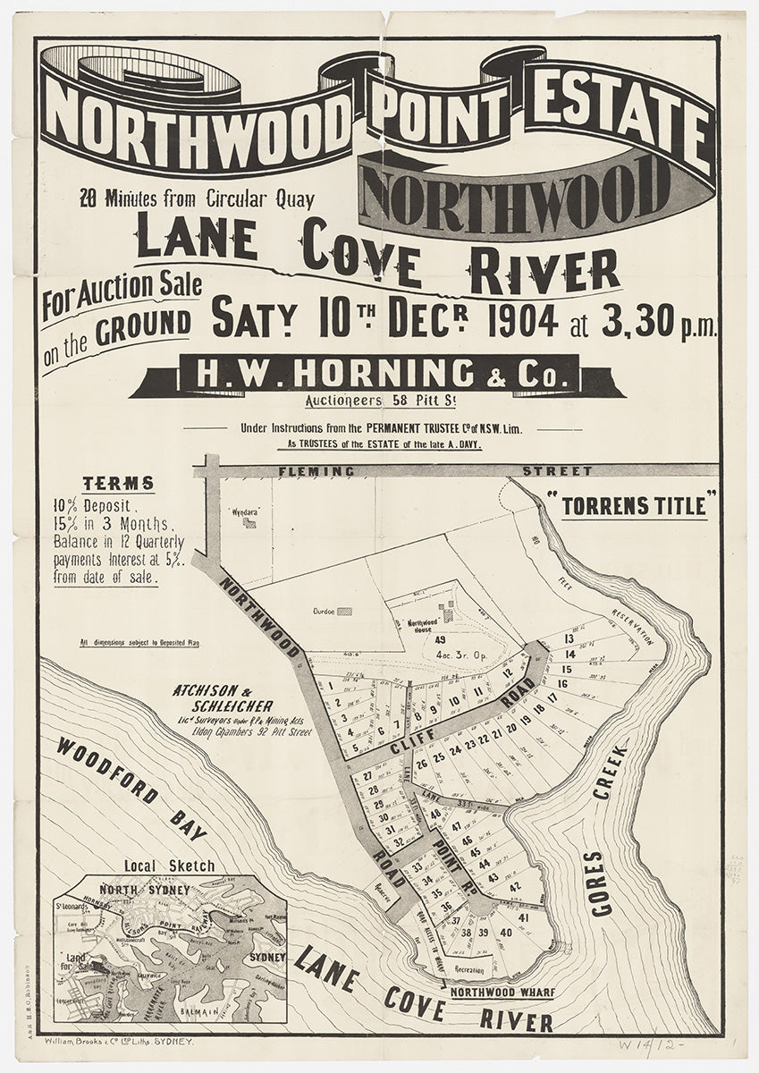 Fleming St, Northwood Rd, Cliff Rd, Point Rd, Eva St, Northwood NSW 1904