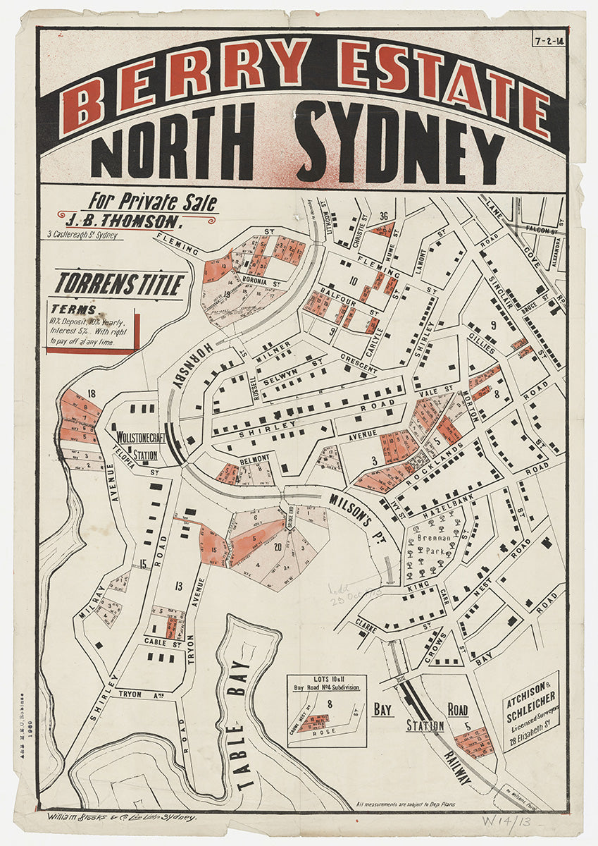 Lane Cove Rd, Shirley Rd, Lithgow St, Hume St, Christie St, Lamont St, Fleming St, Carlyle St, Balfour St, Milner Crescent, Russell St, Selwyn St, Belmont Ave, Rocklands Rd, Hazelbank Rd, King St, Carr St, Clarke St, Bay Rd, Crows Nest St, Harriott St, Gillies St, Morton St, Vale St, Sinclair St, Bruce St, David St, Tyron Ave, Cable St, Telopia St, Wollstonecraft, Waverton, North Sydney NSW