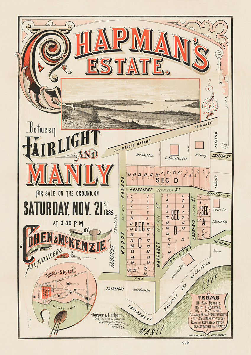 Fairlight St, Woods Pde, The Crescent, Margaret St, Laurence St, Griffin St, Commonwealth Pde, Lauderdale Ave, Fairlight, Manly NSW 1885