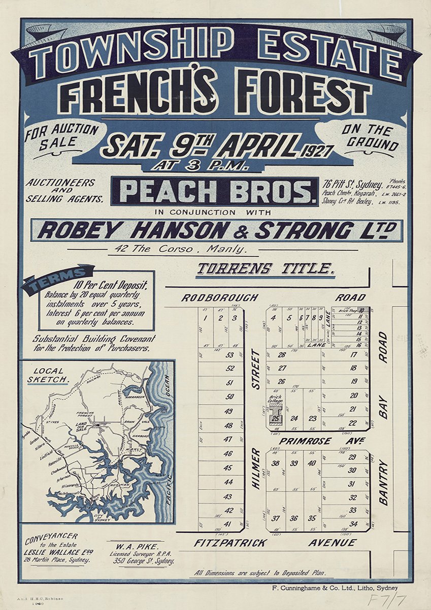 Fitzpatrick Ave, Bantry Bay Rd, Primrose Ave, Hilmer St, Rodborough Rd, Frenchs Forest NSW 1927