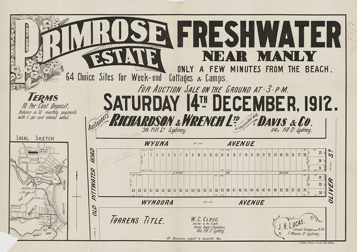 Wyndora Ave, Wyuna Ave, Oliver St, Old Pittwater Rd, Freshwater NSW 1912