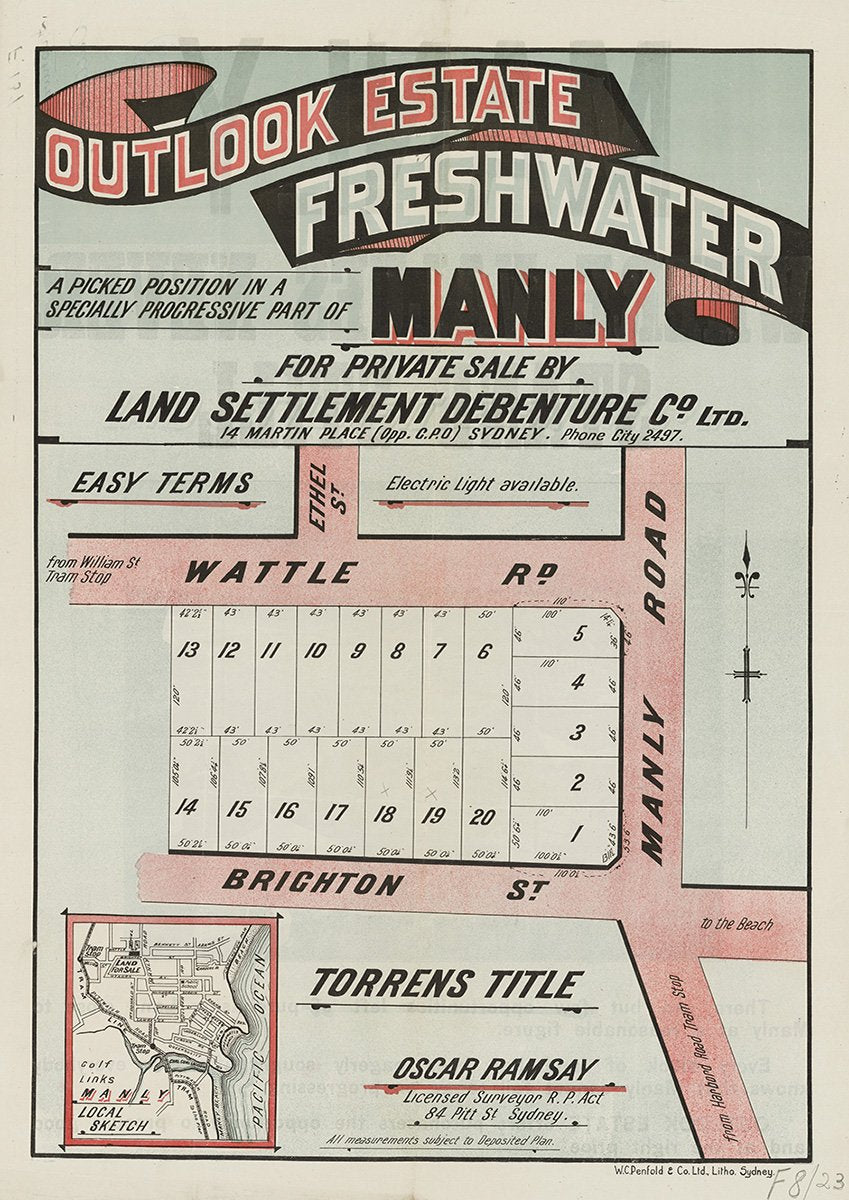 Wattle Rd, Brighton St, Manly Rd, Harbord Rd, Ethel St, Freshwater, North Manly NSW