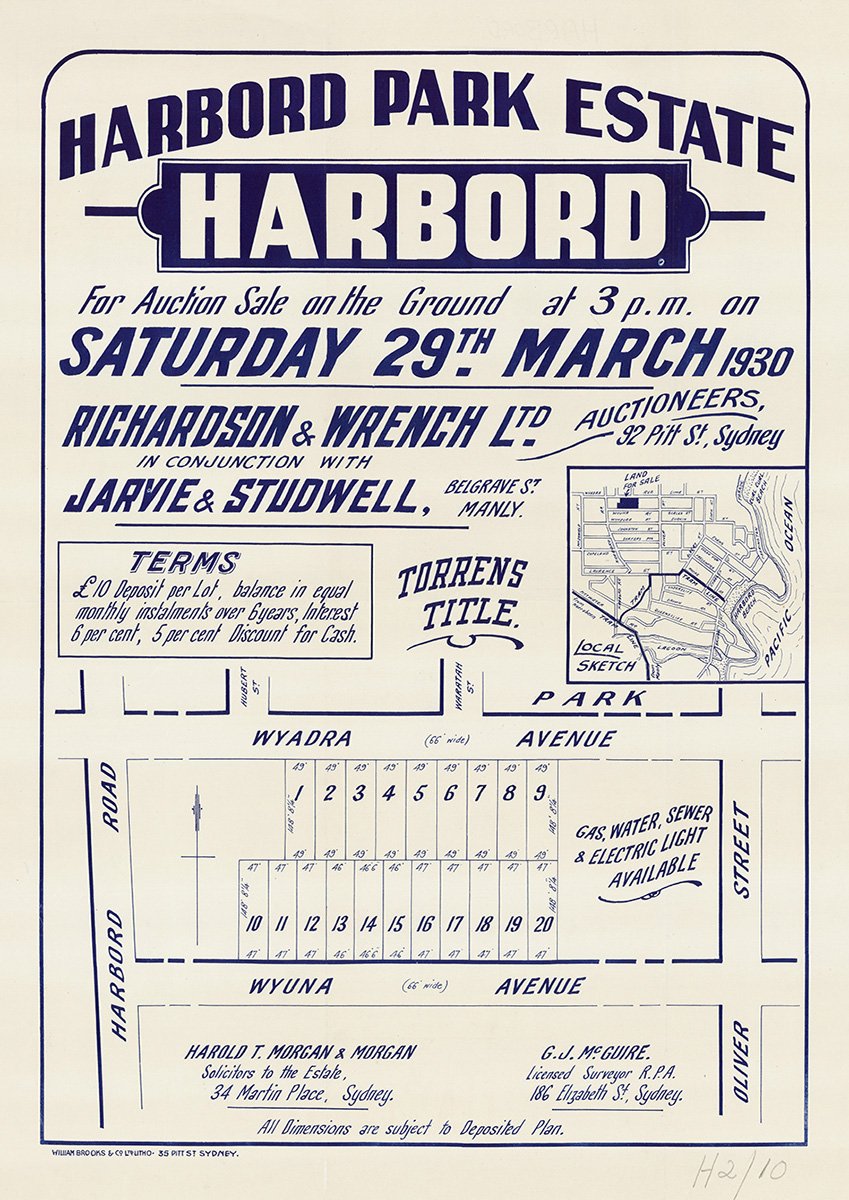 Harbord Rd, Wyadra Ave, Oliver St, Wyuna Ave, Hubert St, Waratah St, Freshwater NSW 1930