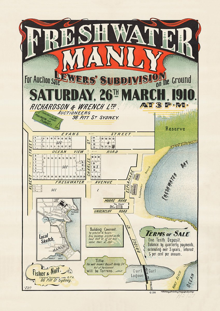 Bridge St, Undercliff Rd, Moore Rd, Esplanade, Freshwater Ave, Charles St, Ocean View Rd, Evans St, Albert St, Kooloora Ave, Freshwater NSW 1910