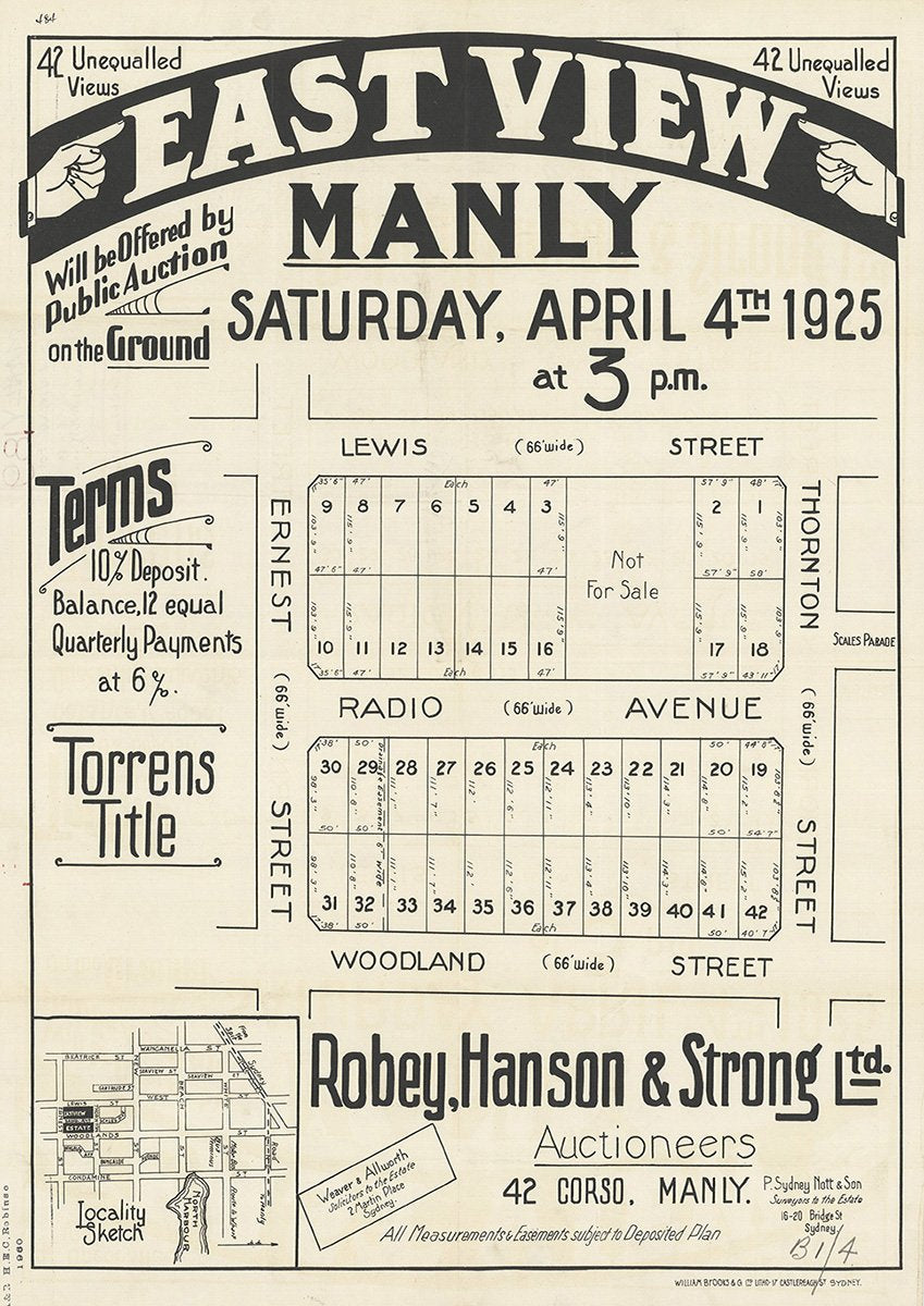 Lewis St, Thornton St, Woodland St, Ernest St, Radio Ave, Hilder Rd, Balgowlah Heights NSW 1925