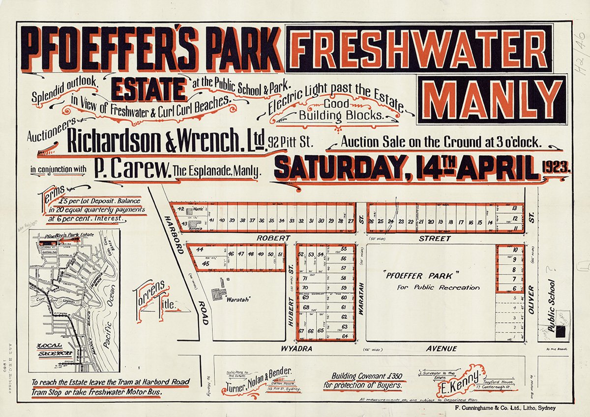 Old Pittwater Rd, Wydra Ave, Oliver St, Harbord Rd, Hubert St, Waratah St, Robert St, Wyadra Ave, Freshwater, Curl Curl NSW 1923