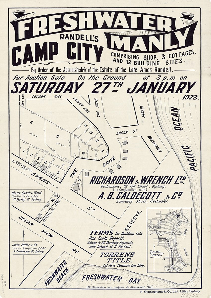 Ocean View Rd, Evans St, The Drive, Edgar St, Seddon Hill, Carrington Pde, Freshwater NSW 1923