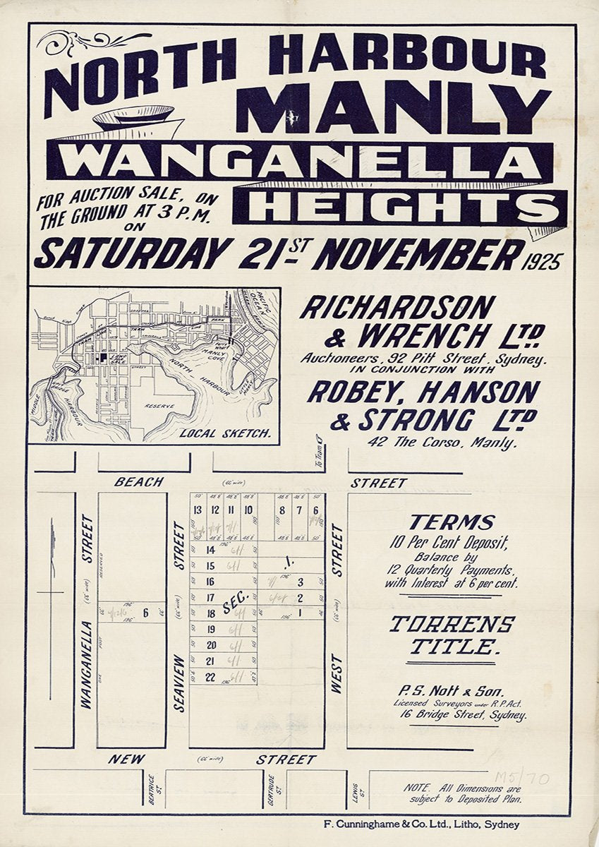 Wanganella St, Beach St, Wood St, New St, Seaview St, West St, Beatrice St, Gertrude St, Lewis St, Balgowlah NSW 1925