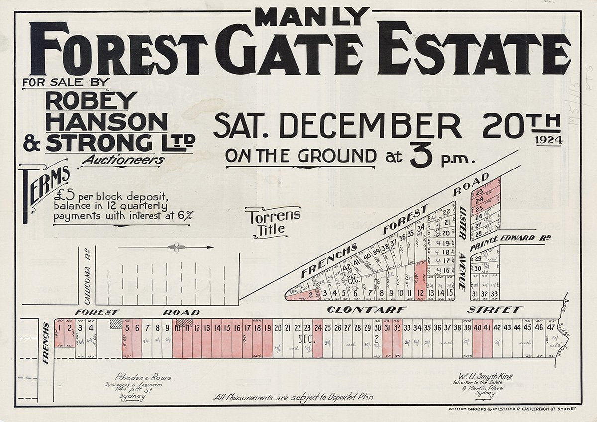 Frenchs Forest Rd, Clontarf St, Wakehurst Pkwy, Callicoma Rd, Lister Ave, Prince Edward Rd, Seaforth NSW 1924