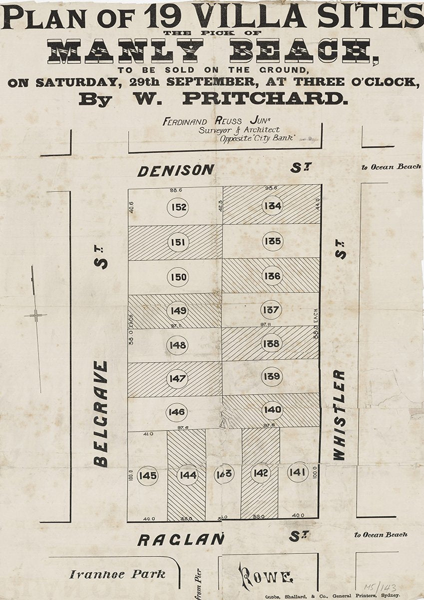 Belgrave St, Denison St, Whistler St, Raglan St, Manly NSW