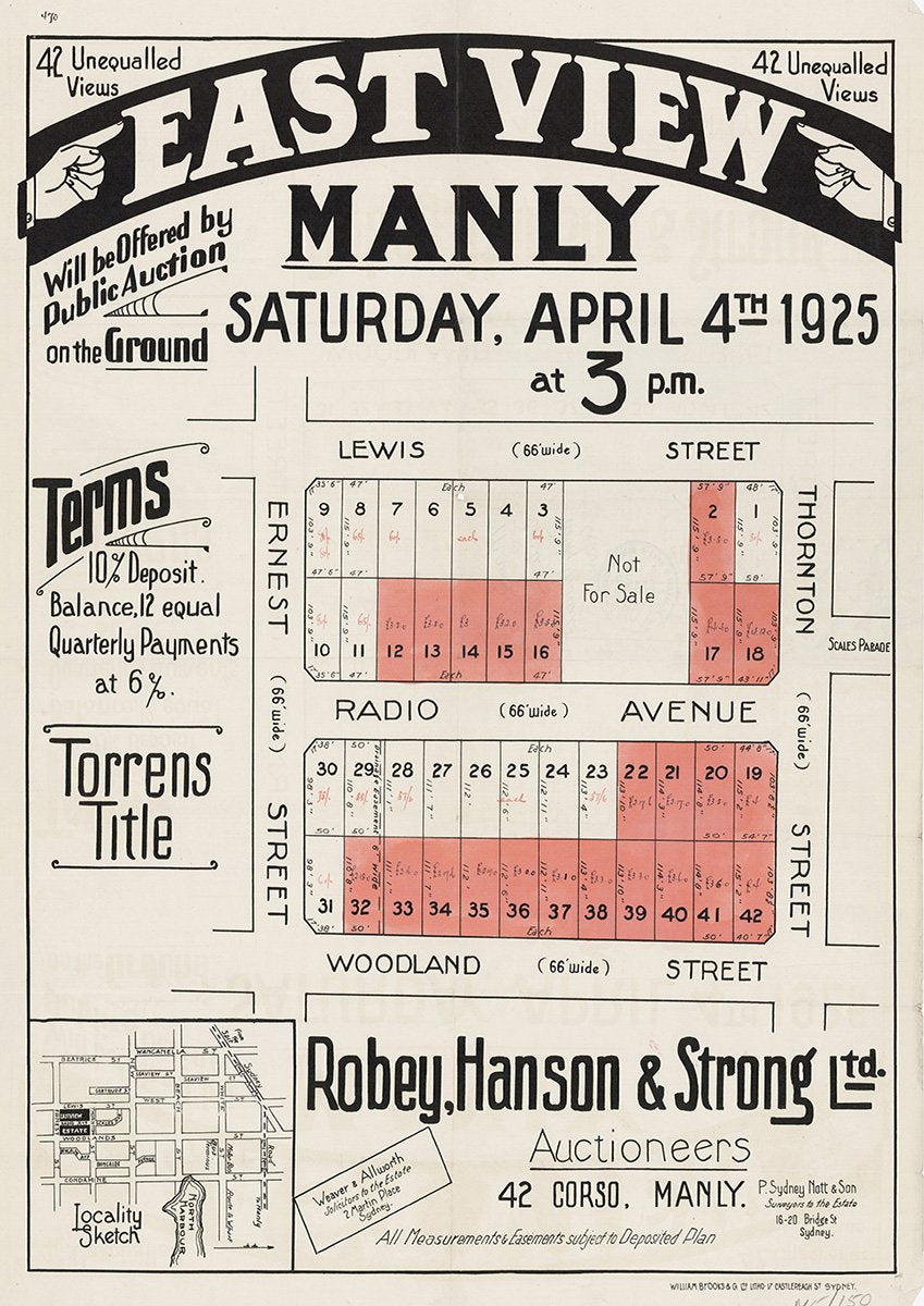 Ernest St, Lewis St, Thornton St, Woodland St, Radio Ave, Balgowlah Heights NSW 1925