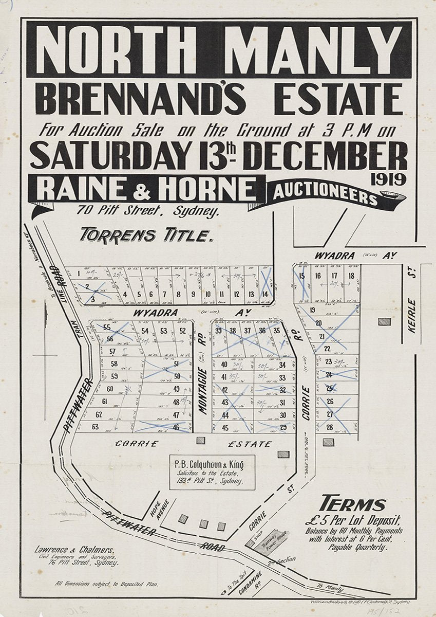 Keirle St, Wyadra Ave, Corrie Rd, Montague Rd, Pittwater Rd, Condamine Rd, Corrie St, Hope Ave, Freshwater NSW 1919