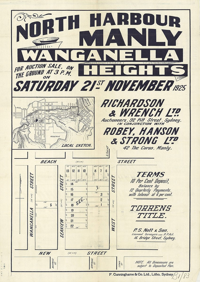 Beach St, Wanganella St, Seaview St, West St, New St, Beatrice St, Gertrude St, Lewis St, Balgowlah NSW 1925