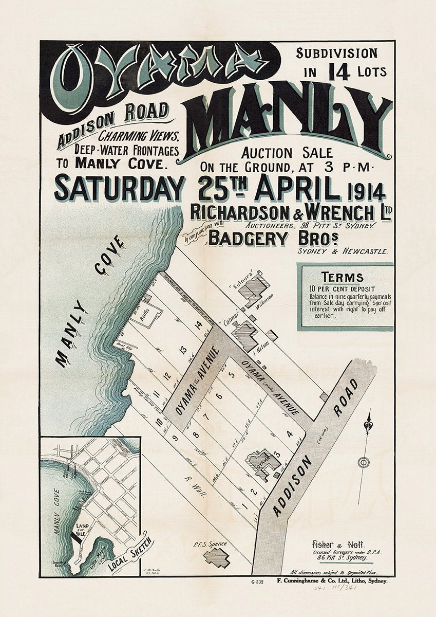 Jamieson Ave, Griffiths St, Cohen St, Sydney Rd, Fairlight NSW 1921