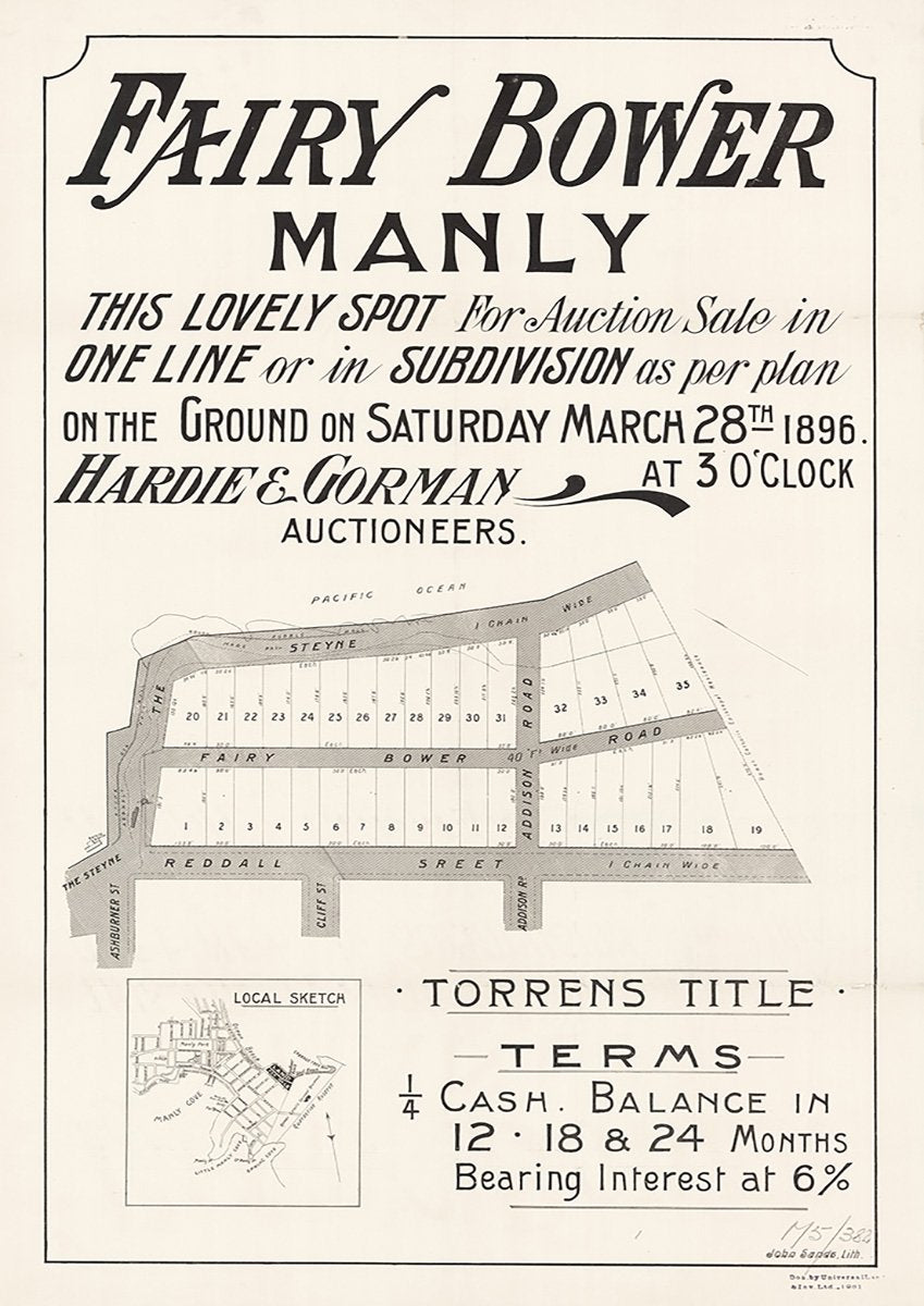 The Steyne, Fairy Bower Rd, Reddall St, Addison Rd, Cliff St, Ashburner St, Manly NSW 1896