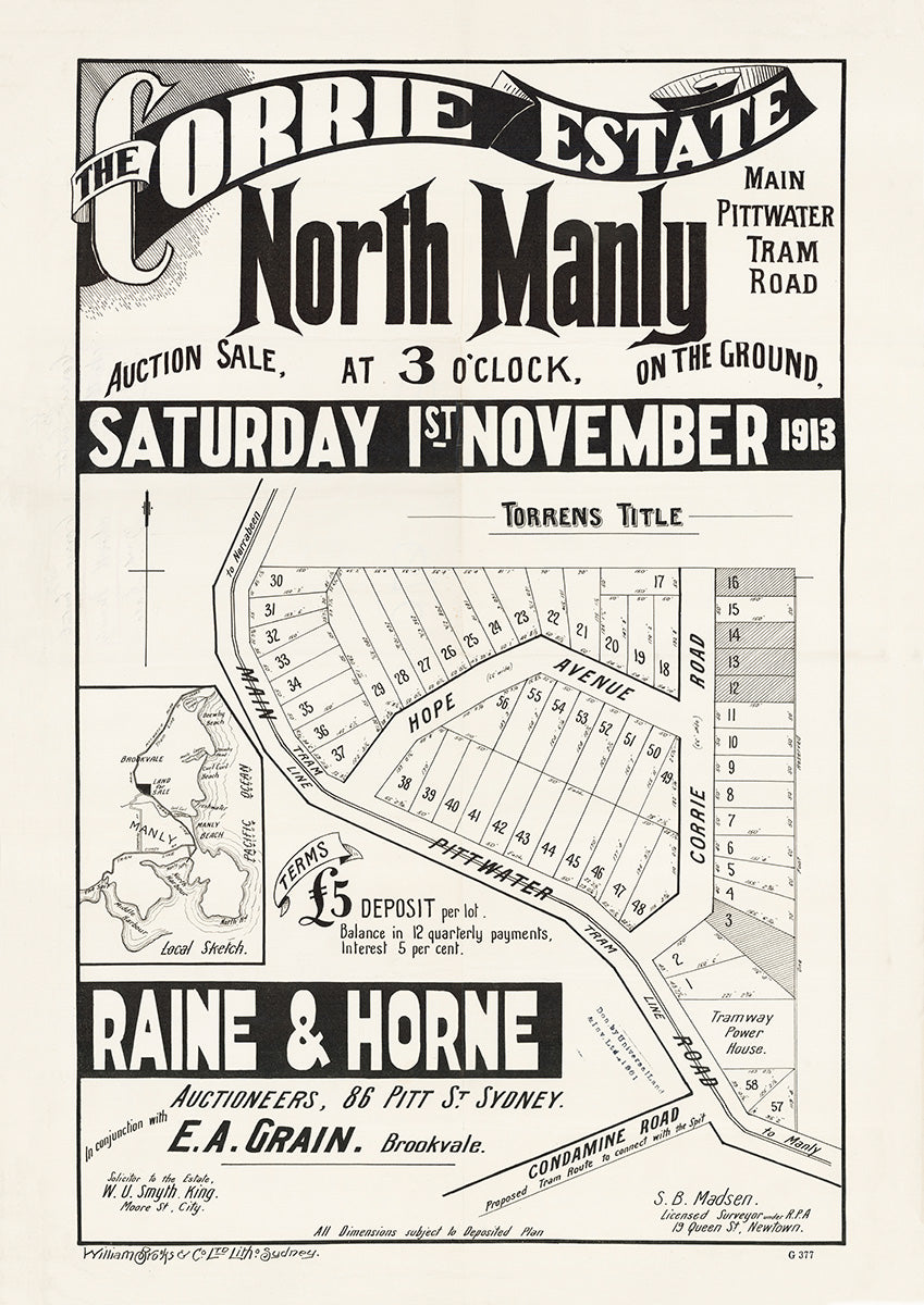 Condamine Rd, Pittwater Rd, Hope Ave, Corrie Rd, North Manly NSW 1913