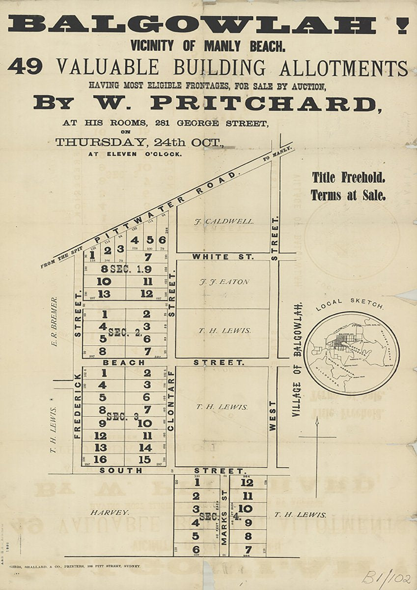 Pittwater Rd, Frederick St, South St, Clontarf St, Marks St, Beach St, West St, White St, Balgowlah NSW