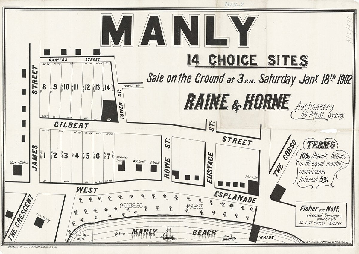 James St, Camera St, Tower St, Gilbert St, West Esplanade The Crescent, Rowe St, Eustace St, The Corso, Manly NSW 1902