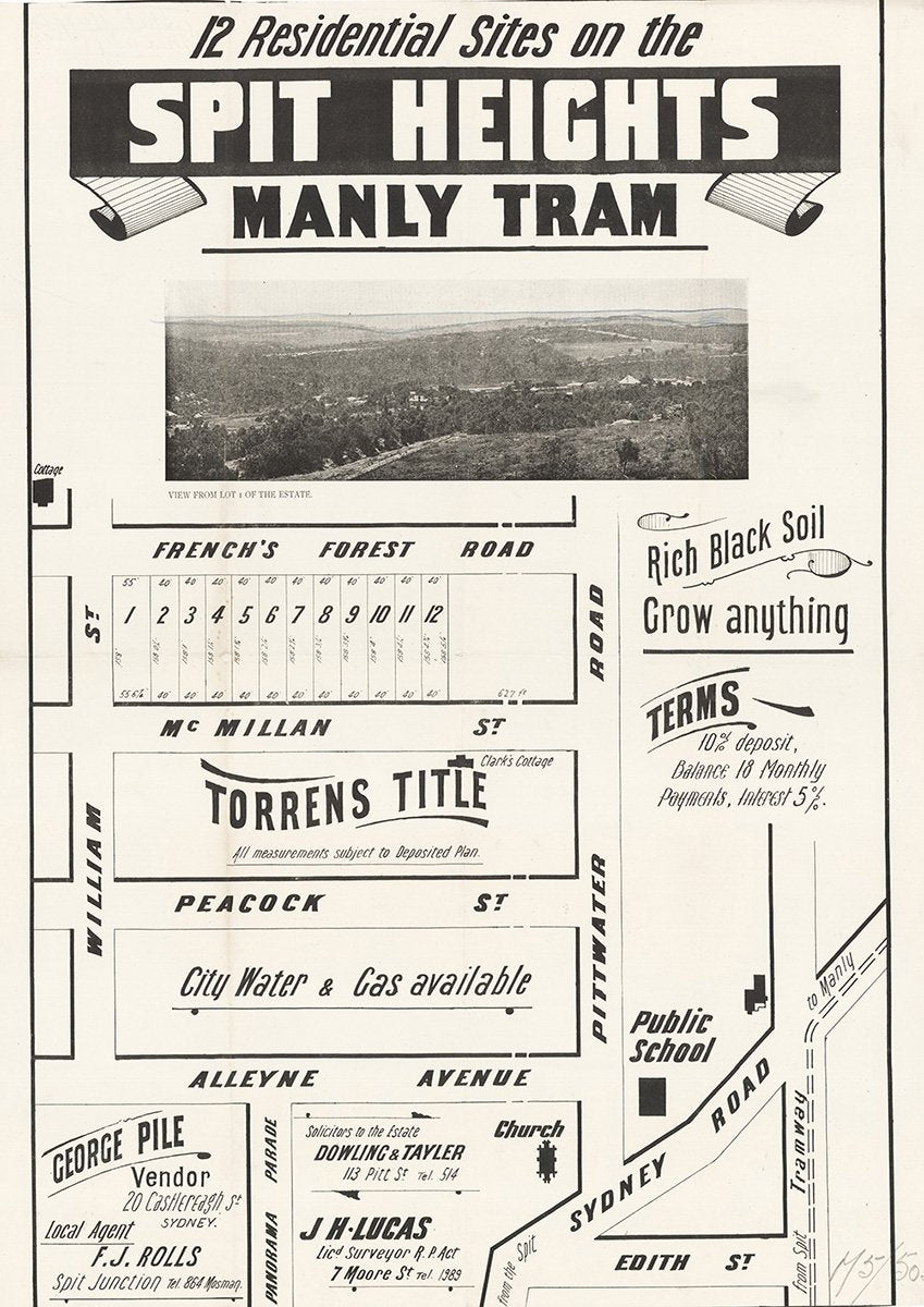 William St, French's Forest Rd, Pittwater Rd, McMillan St, Peacock St, Alleyne St, Panorama Pde, Sydney Rd, Edith St, Balgowlah NSW